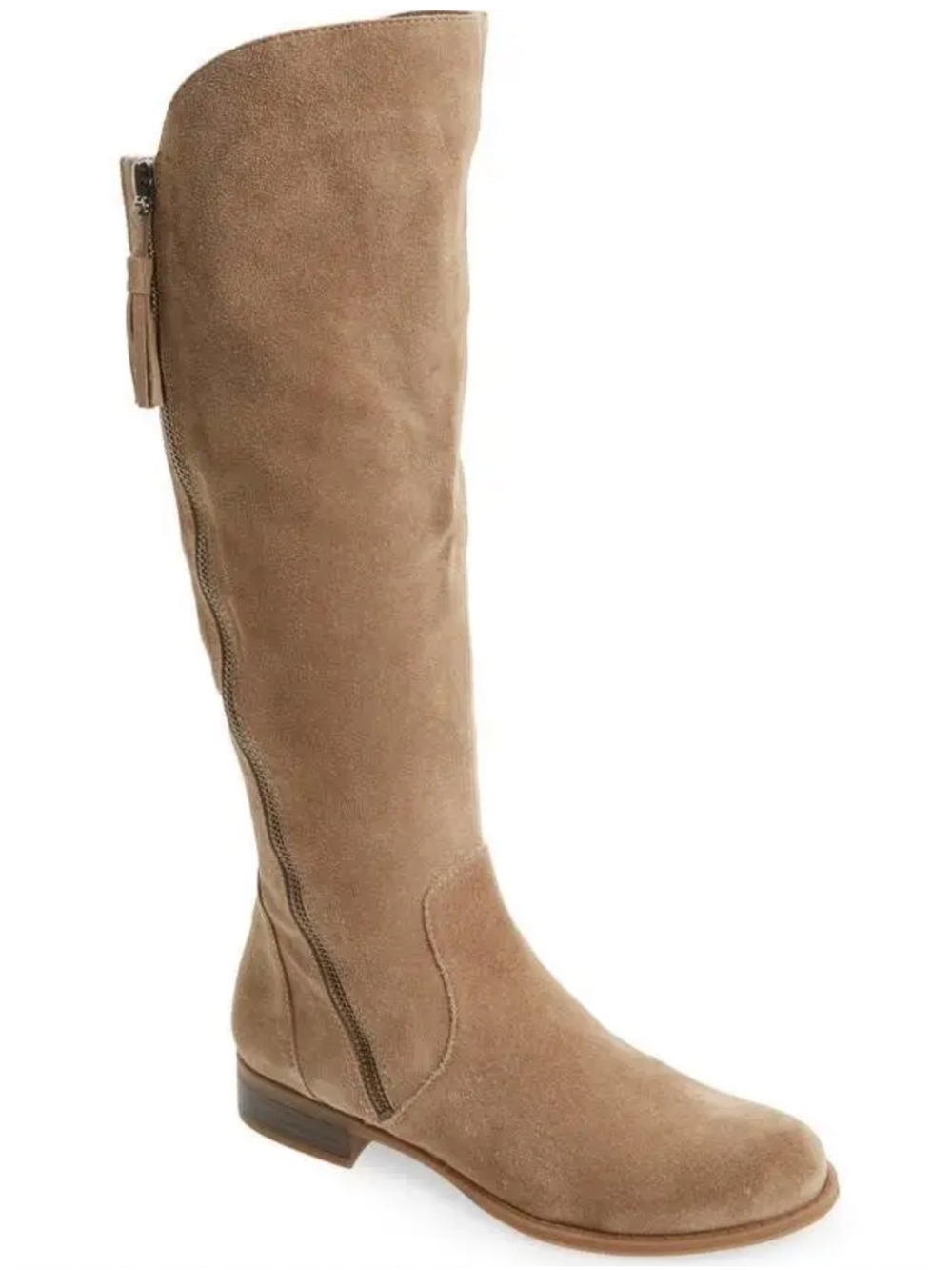 Naturalizer Women's Jinnie Leather & suede Side Zip Tall Boots, size 11